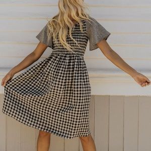 Roolee Gingham Smocked Dress